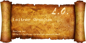 Leitner Orsolya névjegykártya